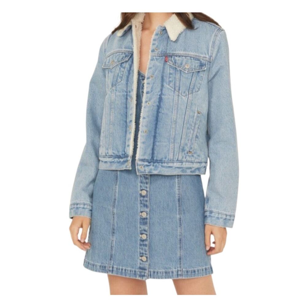 Levi's Womens Original Sherpa Trucker Jean Jacket Size Medium